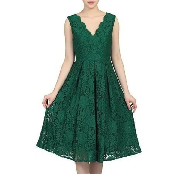 Joi Moi Dresses | Joi Moi Hunter Green Cocktail Party Dress | Color: Green | Size: 12 | Bookgirliz's Closet
